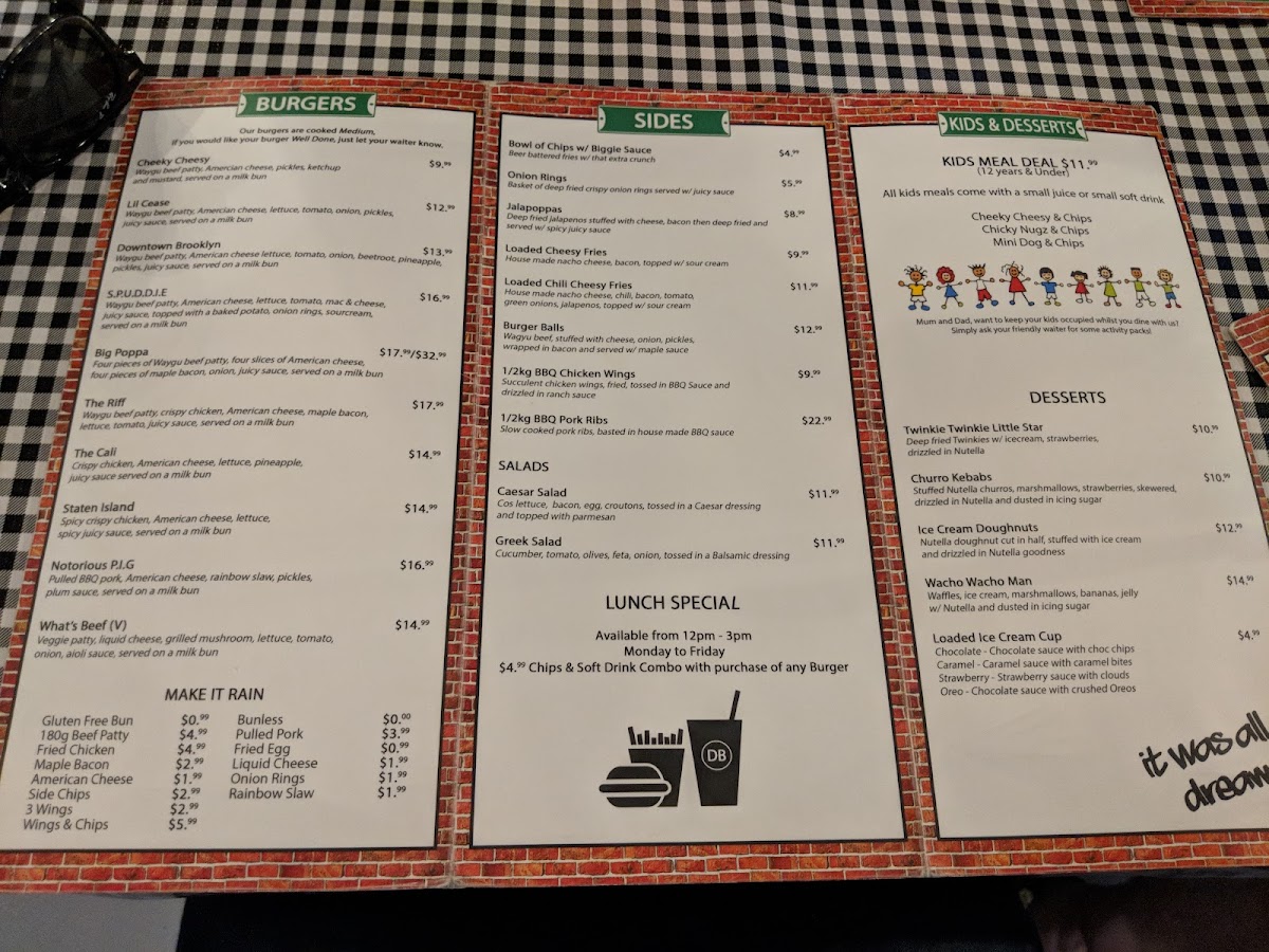 Menu Downtown Brooklyn Burgers-5